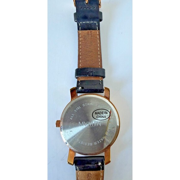 MVMT Men\'s Watch Black Dial Rose Gold Tone Case Genuine Leather Band Minimalist main image 4